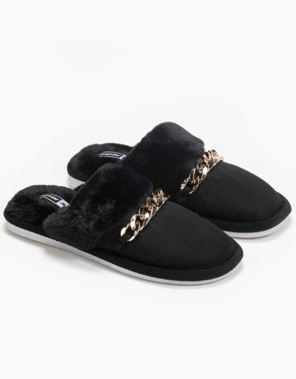 slippers gounines alusida black1