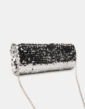 clutch bag pagietes silver1