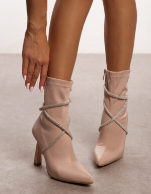 mpotakia kaltsa strass lourakia beige3