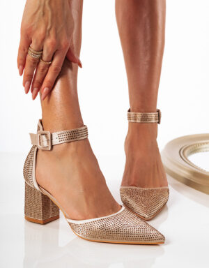 Γόβες χαμηλές με strass