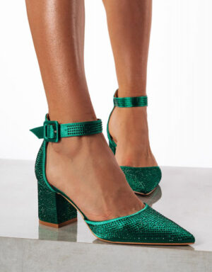 Γόβες χαμηλές με strass