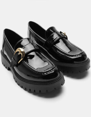 Shiny Loafers Black