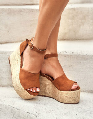 Suede Platforms Camel