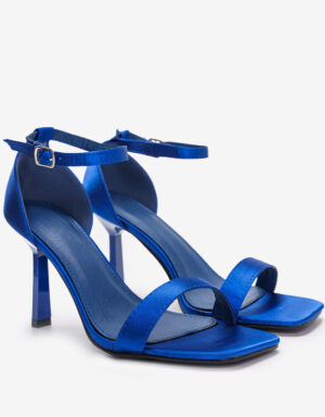Satin Heels Blue