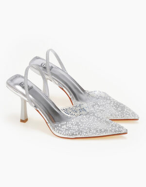 Strass Slingbacks Silver