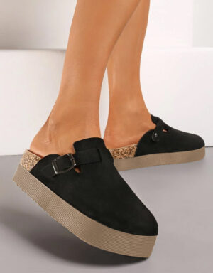 Suede Clogs Black