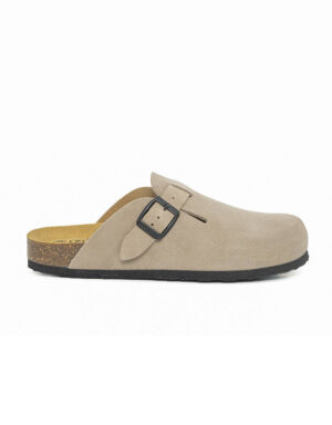 Suede Clogs Khaki