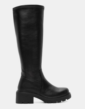Leather Tracksole Boots Black