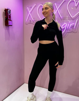 Gym Set Zip Black