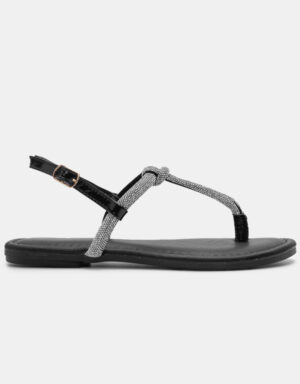Flat Strass Sandals
