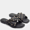 Flat Sandals Buckles Black