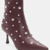 Pointy Ankle Boots Wine