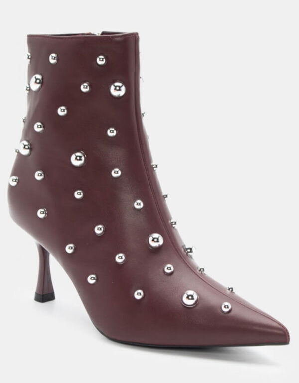 Pointy Ankle Boots Wine