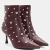 Pointy Ankle Boots Wine