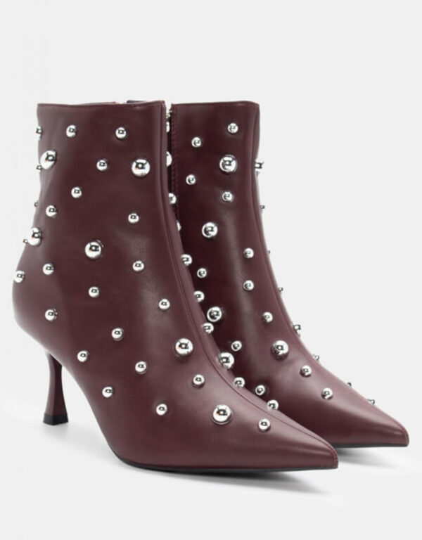 Pointy Ankle Boots Wine