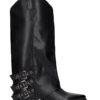 Cowboy Leather Buckle Boots