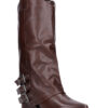 Cowboy Leather Buckle Boots