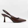 Slingback Leather Pumps Brown