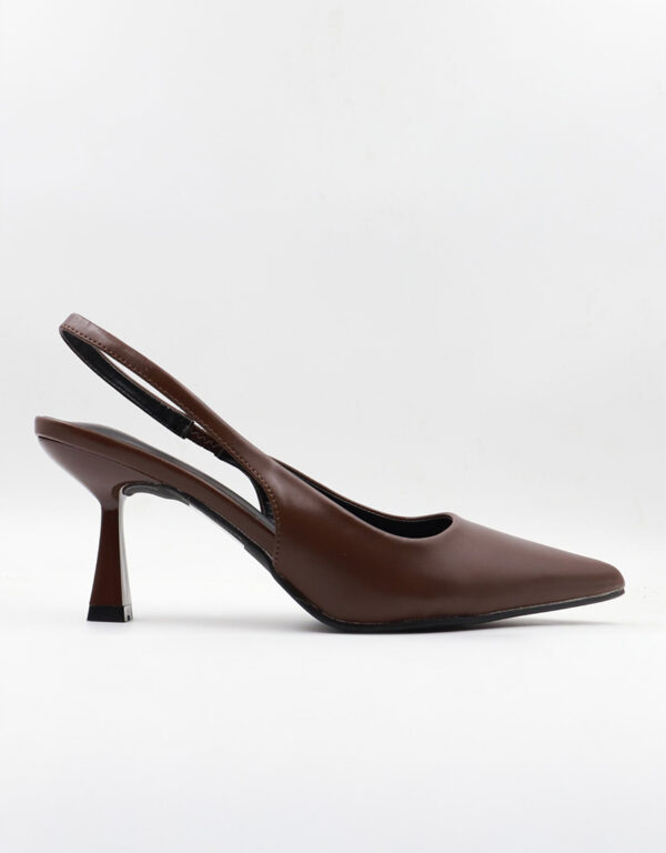 Slingback Leather Pumps Brown