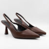 Slingback Leather Pumps Brown