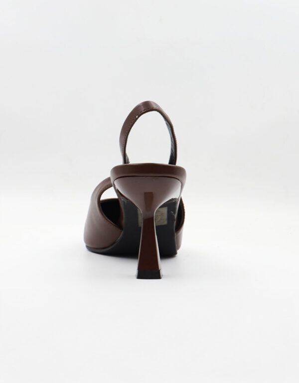 Slingback Leather Pumps Brown