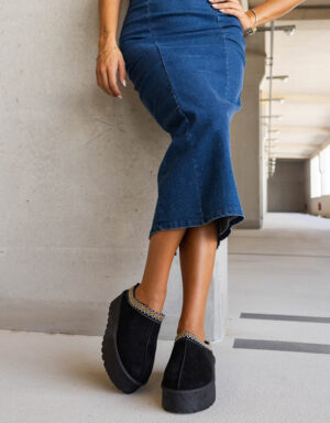 Suede Slippers Black