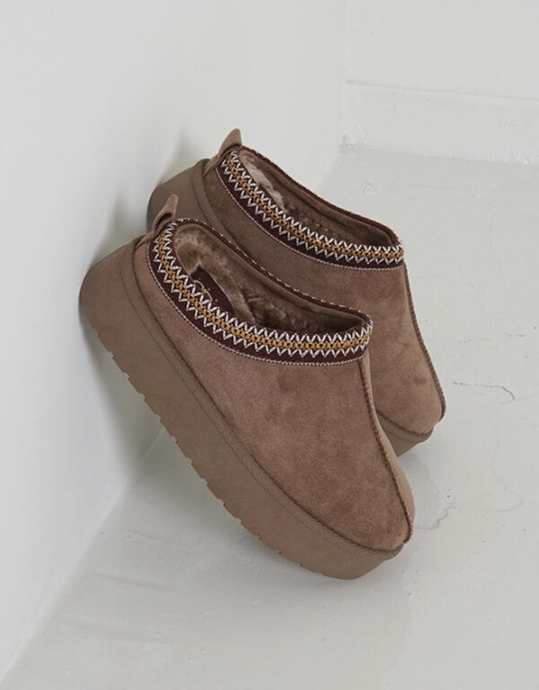 Suede Slippers Taupe