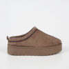 Suede Slippers Taupe