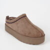 Suede Slippers Taupe