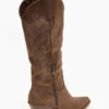 Suede Cowboy Boots Brown