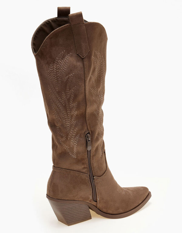 Suede Cowboy Boots Brown
