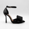 Satin Bow Pumps Black