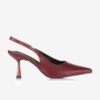 Slingback Leather Pumps Wine