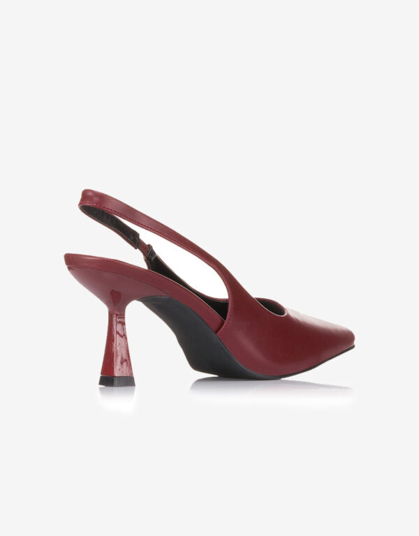 Slingback Leather Pumps Wine