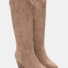 Suede Cowboy Boots Beige